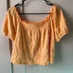 Orange American eagle baby doll top. Size S